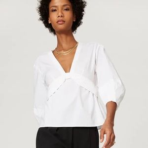Derek Lam Rent the Runway White V-neck top long sleeve sz 38 $290